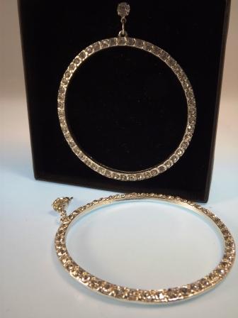 Creolen Ohrringe mit Strass